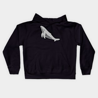 Whale Sketch Kids Hoodie